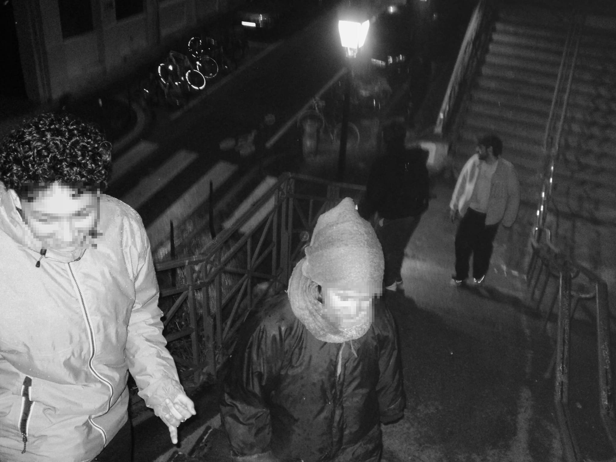 Escalier de nuit à Lyon