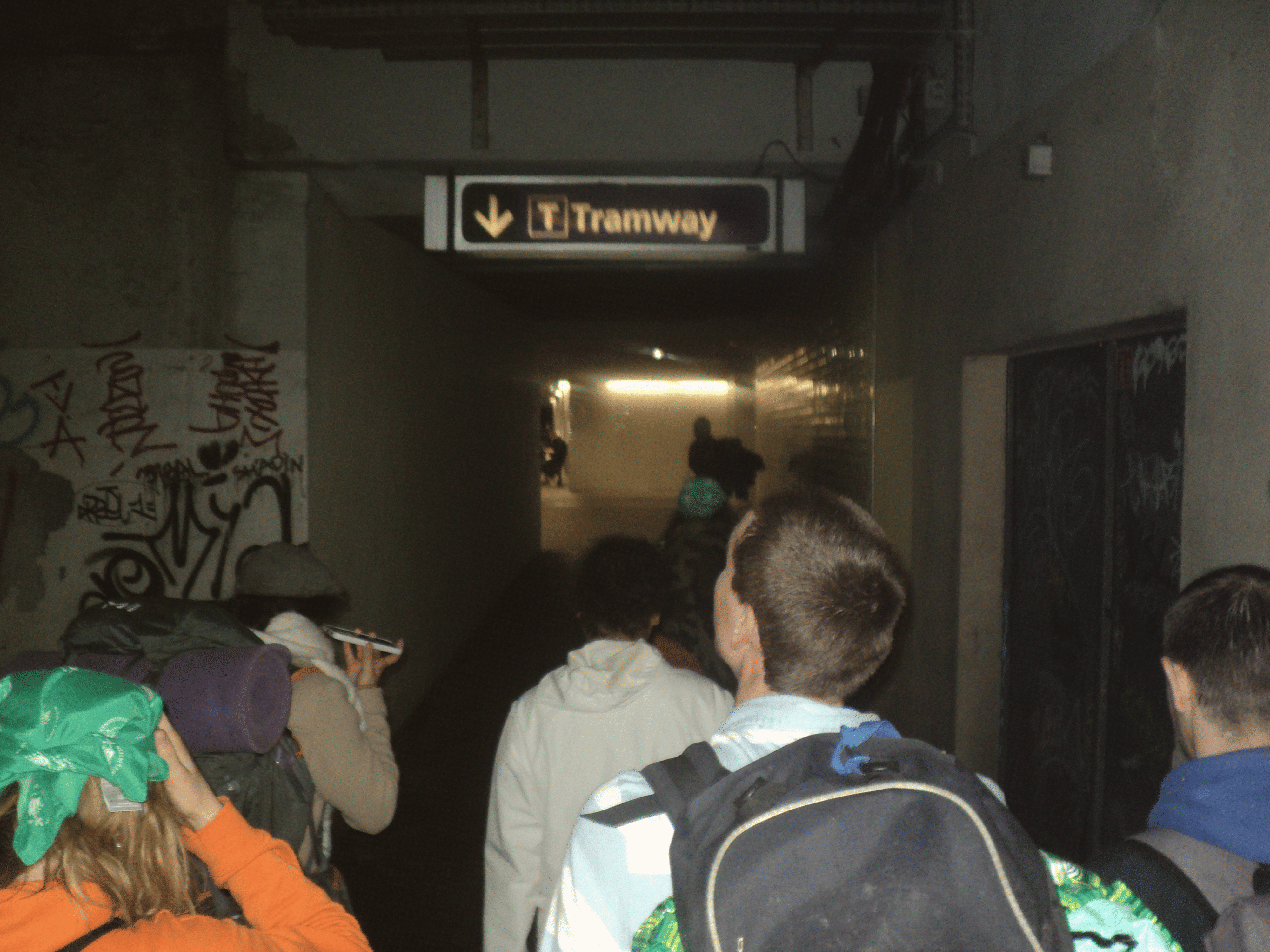 Tramway dans un tunnel à Lyon