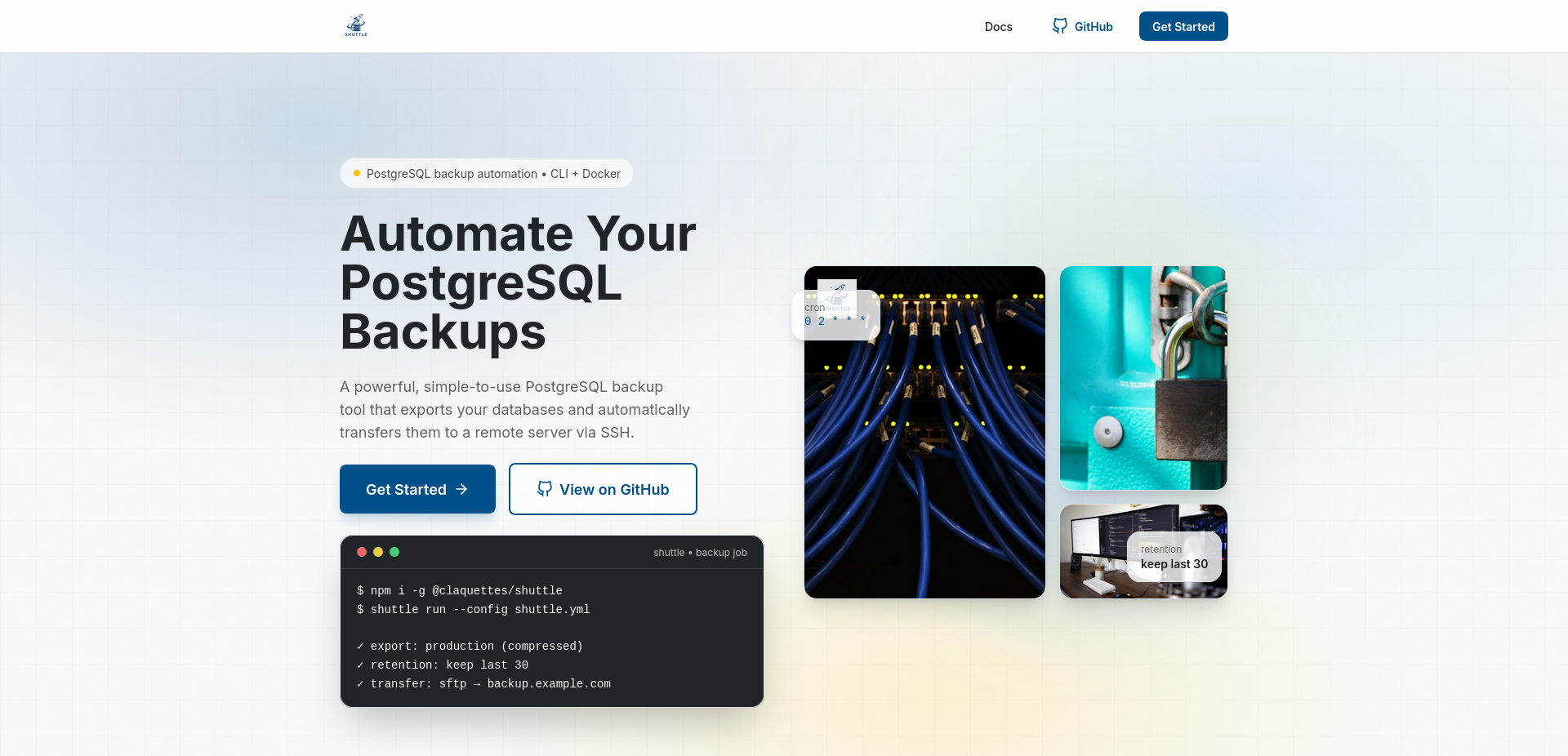Shuttle: PostgreSQL Backup Tool with Automated SSH Transfers